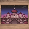 thumbnail image 5 of Ambesonne Fantasy Jigsaw Puzzle Durable Cardboard, Castle at Night, 1000 pcs, Indigo Magenta Pink, 5 of 5