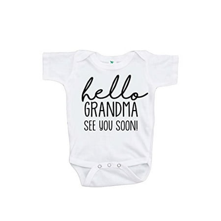 

7 ate 9 Apparel Pregnancy Announcement OnepieceHello Grandma White