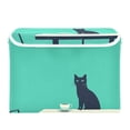 thumbnail image 7 of Yayeee Collapsible Cube Storage Bin with Lid Fabric Closet Decorative Basket with Handles, Green Cat, 7 of 7