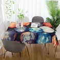 thumbnail image 6 of 60"x90" Easter Bunny Eggs Tablecloth, Waterproof Washable Polyester Square Table Cover Durable Tablecloth for Kitchen Dining Table Party Decor, 6 of 7