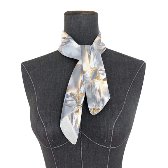 Square Scarf 24x24 Inch Luxe Diamond Weave Silky Satin Sun Protection Neck Scarf for Women Multi-Purpose Head Wrap Bandana for Hair Bag Decoration