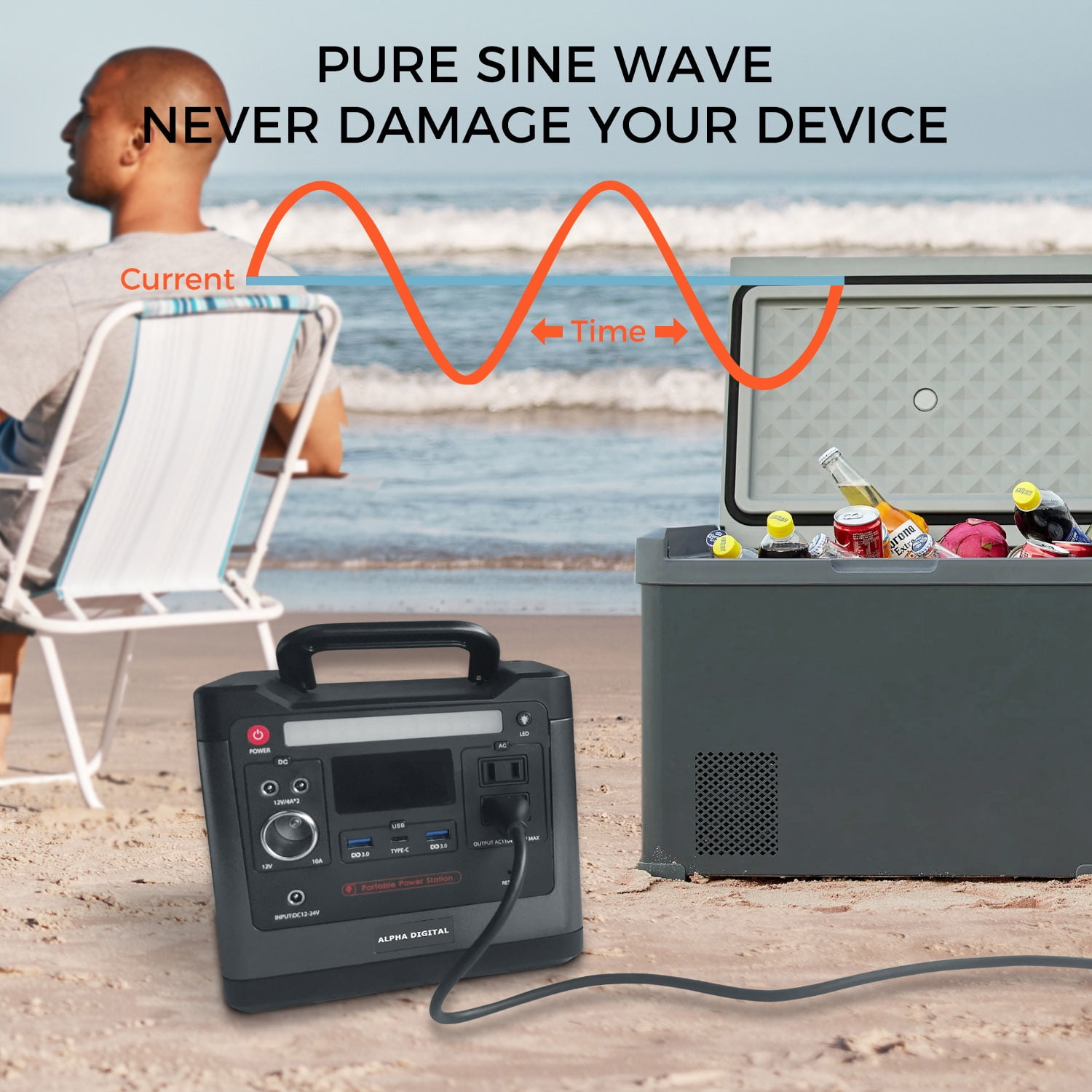 Alpha Digital 320W Continuous 500W Peak Portable Power Station