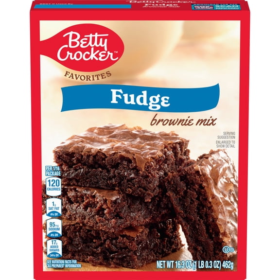 Pack Of 3 Betty Crocker Fudge Brownie Mix, 16.3 oz (Package May Vary)