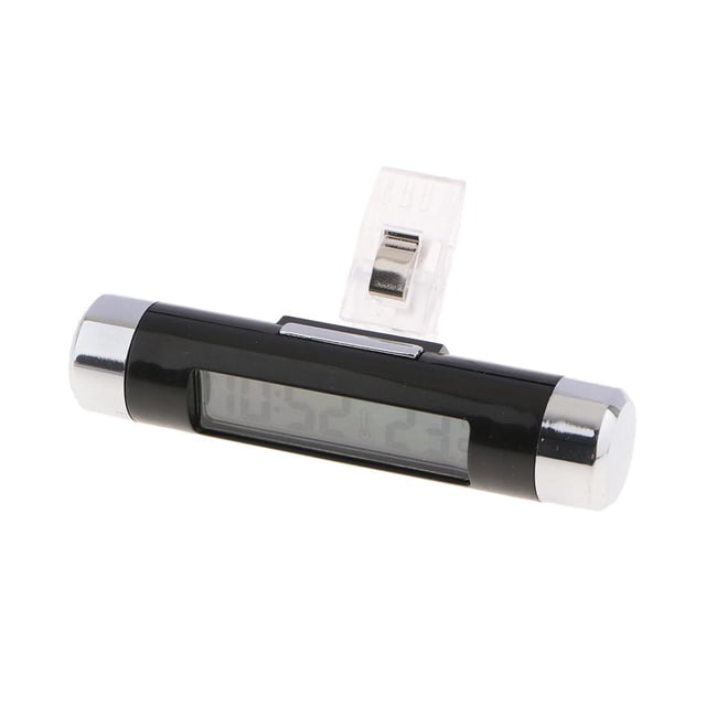 Termómetro automático para coche, medidor de temperatura, medidor de temperatura, tiempo, monitor, pantalla digital LCD, reloj para aire más Sharpla Reloj luminoso LCD