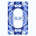 thumbnail image 2 of Metal Light Switch Plate Cover Mandala Blue White Floral Tile Pattern Damask MDL083, 2 of 13