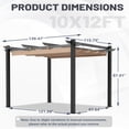 thumbnail image 2 of UPHYB Retractable Pergola 10' x 12', Metal Freestanding Shelter with Adjustable Sun Shade Canopy for Patios, Beige, 2 of 7