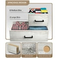 thumbnail image 4 of Sorbus Dresser with 8 Fabric Drawers – Wide Storage Chest, Collapsible & Portable TV Stand – Organizing for Bedroom & Living Room, Greige, 4 of 6