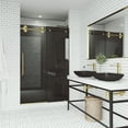 thumbnail image 4 of VIGO Elan 56 to 60 in. W x 74 in. H Sliding Frameless Shower Door in Matte Brushed Gold with 3/8 in. (10mm) Black Tint Glass, 4 of 13