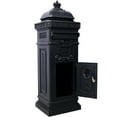 thumbnail image 4 of Large Capacity Outdoor Mailbox, Rainproof Floorstanding Letter Box Statue for Garden, Residential Use, Black, 4 of 9