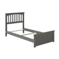 thumbnail image 2 of Mission Twin Wood Foundation Bed with Matching Footboard in Grey, 2 of 10