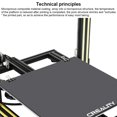 thumbnail image 4 of Placa de vidrio de carborundo Reemplazo de placa de súper viscosidad para Creality 3D Ender-3 / 3S Inevent EL5304-00B, 4 of 7