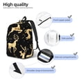 thumbnail image 5 of Daiia Christmas Gold Deers Vintage Canvas Backpack for Men and Women ,Hiking Backpack,Travel Laptop Bag for School,Large Capacity Backpack, 5 of 8