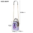 thumbnail image 3 of IAUYY Small Crossbody Bags for Women 15*21*8cm Leather Purses for Women Removable Strap with 3 Zipper Pocket Applicable to Birthday Gifts for Women,Fantasy Style, 3 of 7