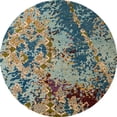 thumbnail image 1 of Ahgly Company Indoor Round Abstract Light Black Abstract Area Rugs, 4' Round, 1 of 6