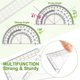 thumbnail image 4 of KAIYANG Regla de ayuda para la enseñanza de matemáticas, herramienta para dibujar triángulos, 20 x 10 x 2,4 cm (verde), 4 of 5