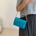 thumbnail image 4 of Bolsa De Hombro Bolso bandolera acolchado con hilo bordado de rombos para mujer (azul) Likrtyny Para Estrenar, 4 of 5