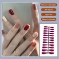 thumbnail image 5 of Qarigey Uñas postizas largas cortas de mano Multicolor uñas postizas manicura a la moda a juego pequeñas puntas de manos de cubierta Juegos de manicura Morado oscuro, 5 of 5