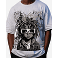thumbnail image 3 of G West Urban Genesis Men's Oversized T-Shirt White-Cave Size- XS, 3 of 4