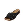 thumbnail image 3 of longantii Orthopedic Sandals for Women Arch Support Flat Wedge Sandals Lightweight Slip on Non Slip Work Shoes Comfort 2026 New Orthopedic Shoes Black, 3 of 5