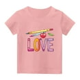 thumbnail image 6 of Generic Kids Cute Graphic Tee Shirts Summer Short Sleeve Loose Crewneck Casual Tops Back of School Outfit for 3-15 Years, 6 of 6
