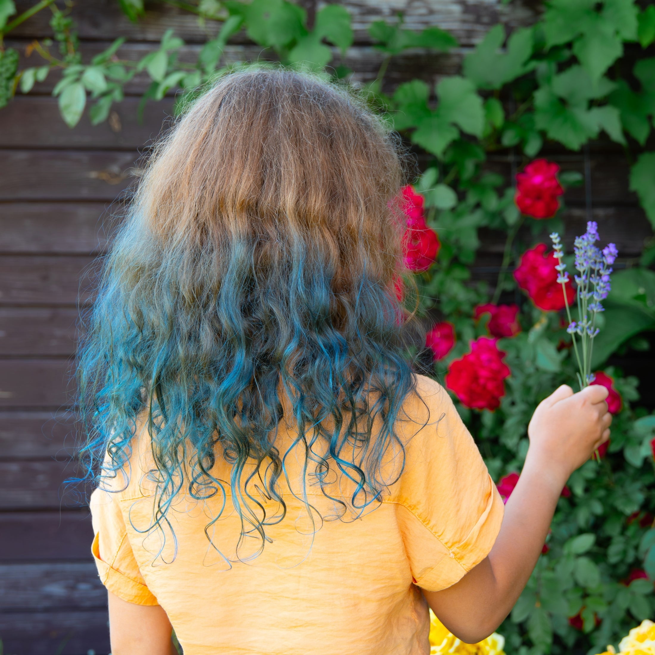 Piggy Paint Blue 8 oz. Hair Color & Conditioner in One, Kid-Friendly, Temporary Hair Color lasts 5-15 Shampoos, Cruelty-Free, Vegan, Argan Oil