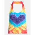 thumbnail image 5 of No Boundaries Pride Heart Tie Dye Halter Cotton Tank Top, Women's XXS-XXL, 5 of 5