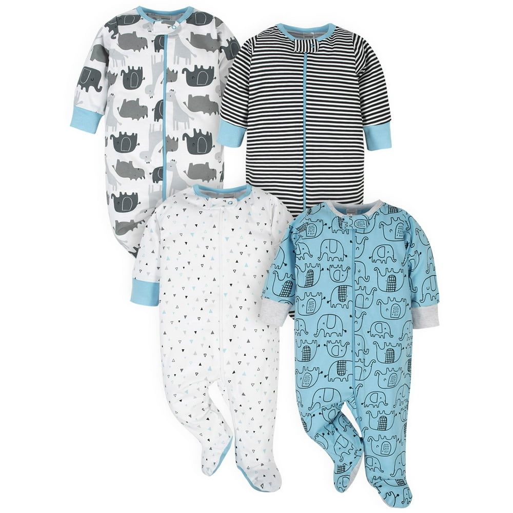 0 3 month footed pajamas