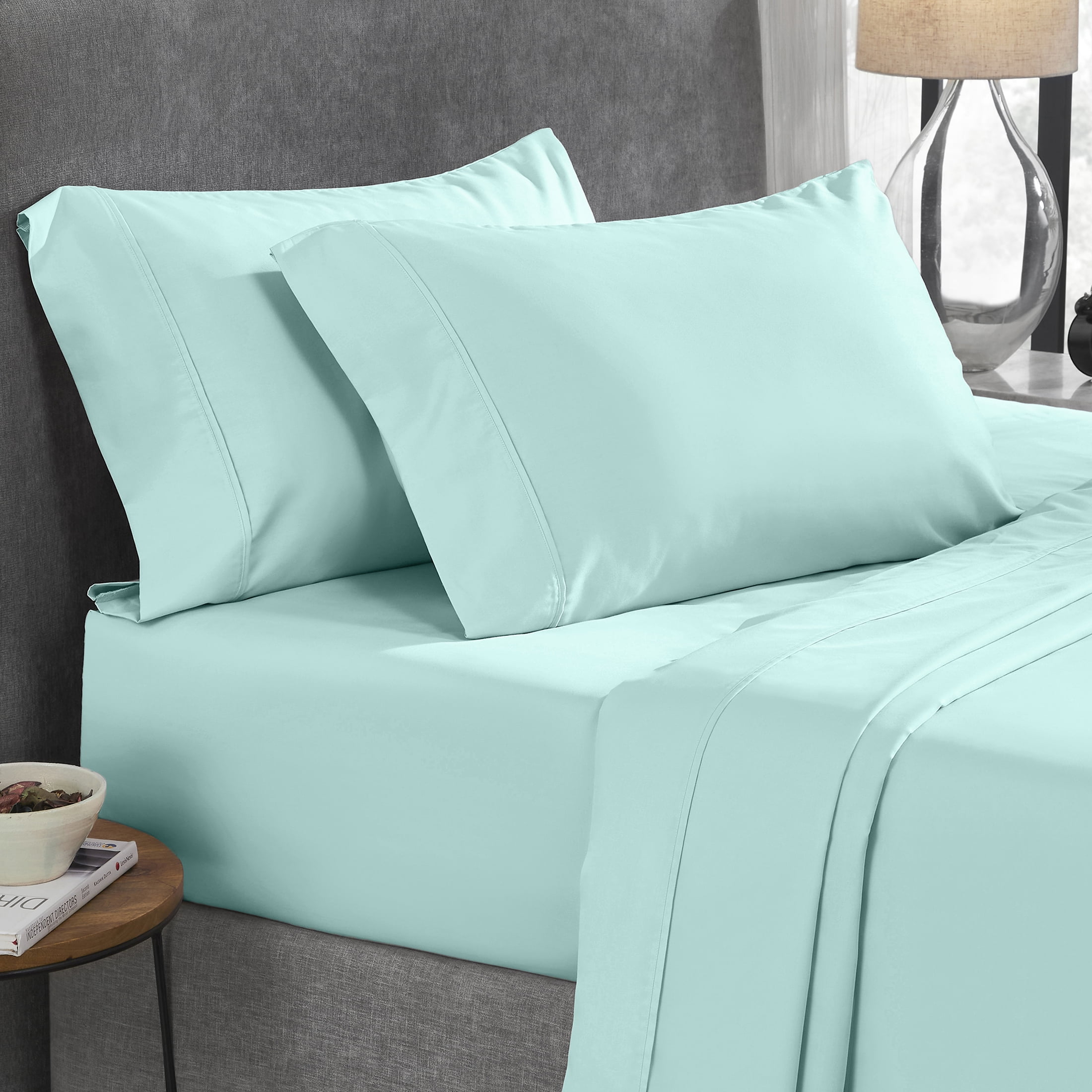 100% Percale Cotton 4pc Pillow Bed Sheet Set Beige/Ivory 400 Tc Super Deep 