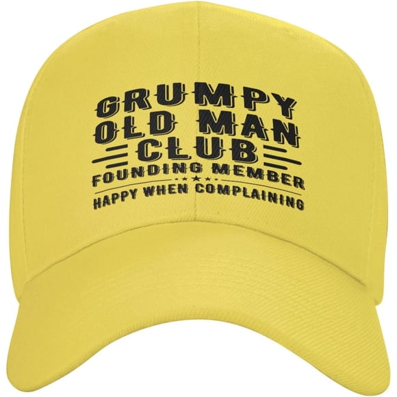 Grumpy Old Man Club Hat Adjustable Baseball Cap Hat Dad Cap for Women Men Trucker Hat