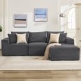 thumbnail image 2 of Kojooin 108" Modular Sectional Sofa - L Shaped Boneless Cloud Couch with 67.5" Chaise, Reversible L/R Facing, No Assembly Required, 2 of 9