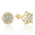 thumbnail image 2 of Pompeii 1 3/4Ct 7-Stone Diamond Stud Earrings in Yellow Gold (E/F,VS/SI), 2 of 2