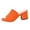 Orange, variant on Tauxra Women's Knit Heeled Slippers Block Heel Mules for Women Comfortable Open Toe Sandals Summer Slip On Dress Shoes with Chunky Heel 2 56 Inch