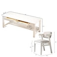 thumbnail image 7 of BALANBO Kids Study Desk with Chair, Wooden Study Table,  Writing Desk Computer Workstation, White, 7 of 7