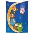 thumbnail image 3 of Ambesonne Moon Tablecloth Rectangular Table Cover, Cartoon Moon Owls Playing, 52"x70", Multicolor, 3 of 4