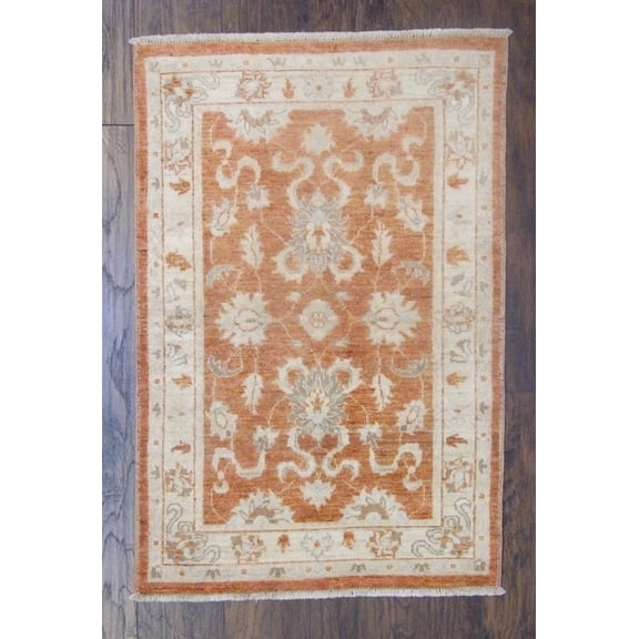 Wahi Rugs Hand Knotted Oushak Chobie Natural-dye 2'0"x4'0" -w526
