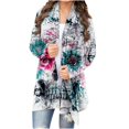 thumbnail image 1 of Cárdigan de mujer Cárdigan de frente abierto Cárdigan estampado de moda Cárdigan de manga larga Blusa informal suelta Tops Odeerbi ODB-2, 1 of 5