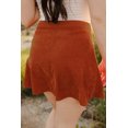 thumbnail image 1 of ABPHQTO Minifalda de pana marrón con botones en la parte delantera para mujer, 1 of 5