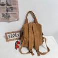 thumbnail image 3 of Minnieouse Mochila de lona Mochila de gran capacidad Mochila de color sólido Mochila informal de compras Mochila ajustable para estudiantes Bolso Mochilas Caqui, 3 of 6