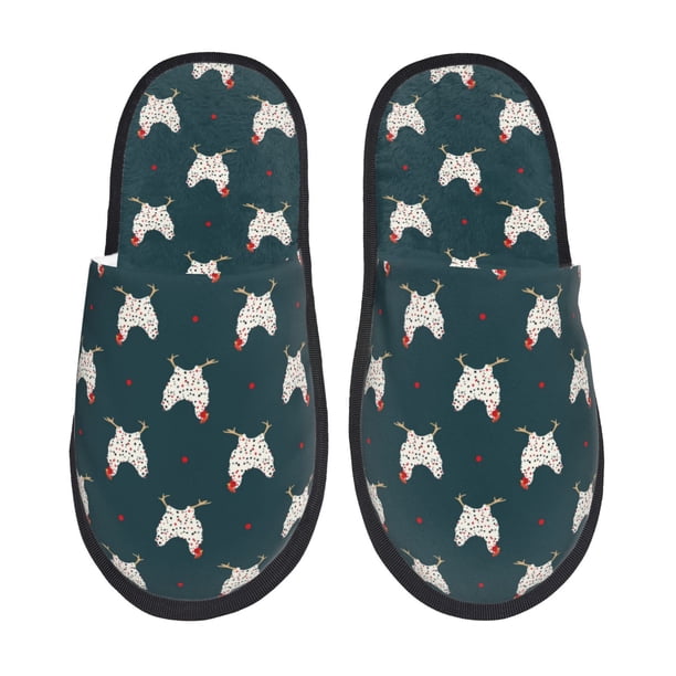 Balery Funny Chicken Pantuflas de Casa de Felpa Silenciosas con Diseño Estampado, Zapatillas Cómodas Antideslizantes de Algodón para Interior-Medium