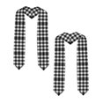 thumbnail image 2 of Fotbe White And Black Plaid Printed Class of 2024 Graduation Stole, 2 of 7