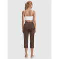 thumbnail image 4 of Rosvigor Capris Pants for Women High Waist Yoga Pants Women Athleisure Straight Legs with Pockets, 4 of 7