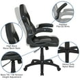 thumbnail image 5 of Emma + Oliver Black/Gaming Desk Bundle - Cup & Headphone Holders/Mouse Pad Top, 5 of 14