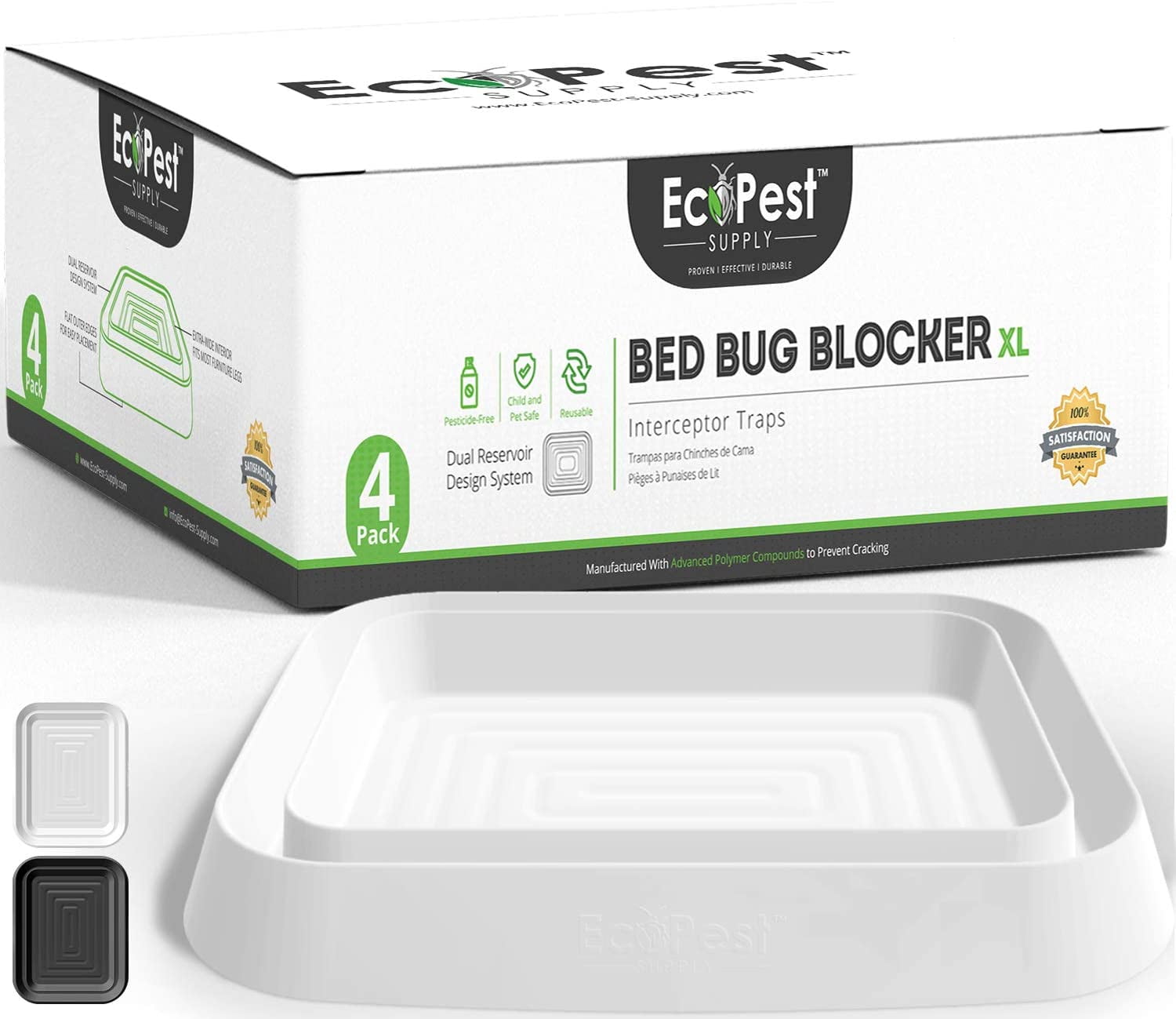 Bed Bug Interceptors 4 Pack Bed Bug Blocker (XL) Interceptor Traps