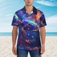 thumbnail image 4 of Daiia Starry Sky Turtle Hawaiian Shirt for Men Gentle Cotton Regular Short Sleeve Casual-3X-Large, 4 of 9