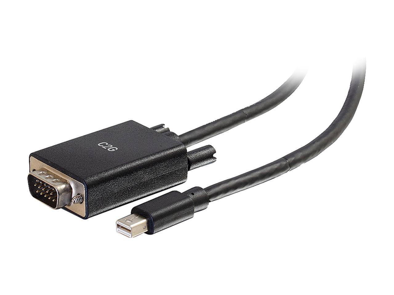 C2G Model 54677 6 ft. Mini DisplayPort Male to VGA Male Active Adapter Cable - Black