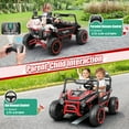 thumbnail image 5 of Funcid 24 Volt 2-Seater Ride on Toys, Ride on Cars with Remote Control, Metal Frame, 2 XL Electric Car for Kids, Power Car Wheels, UTV w/ Bluetooth, Music, 3 Speeds, Spring Suspension, Red, 5 of 8