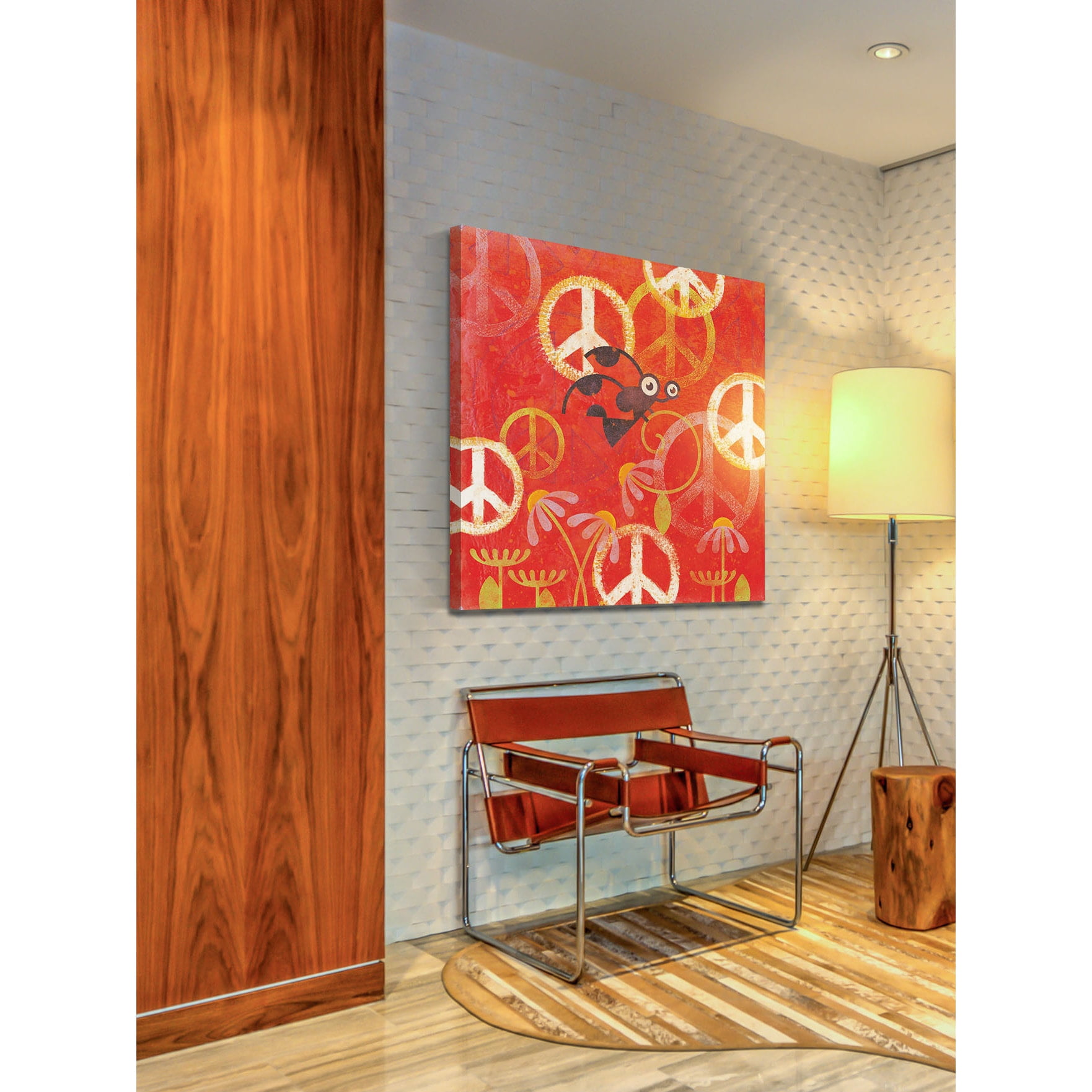 Marmont Hill "Peace Sign Ladybugs II" Painting Print on Canvas