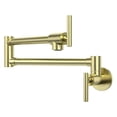 thumbnail image 1 of Pot Filler Faucet Wall Mount Brass Kitchen Folding Faucets Double-Jointed Swing and Dual Shut-Off Levers ,High Water Flow Rate, 1 of 7