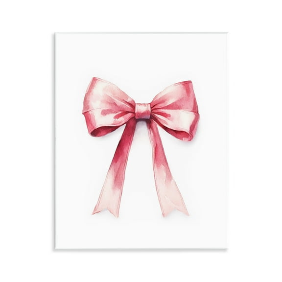 Stupell Industries Delicate Pink Bow Fashion Painting Unframed Art Print Wall Art, 11 x 14