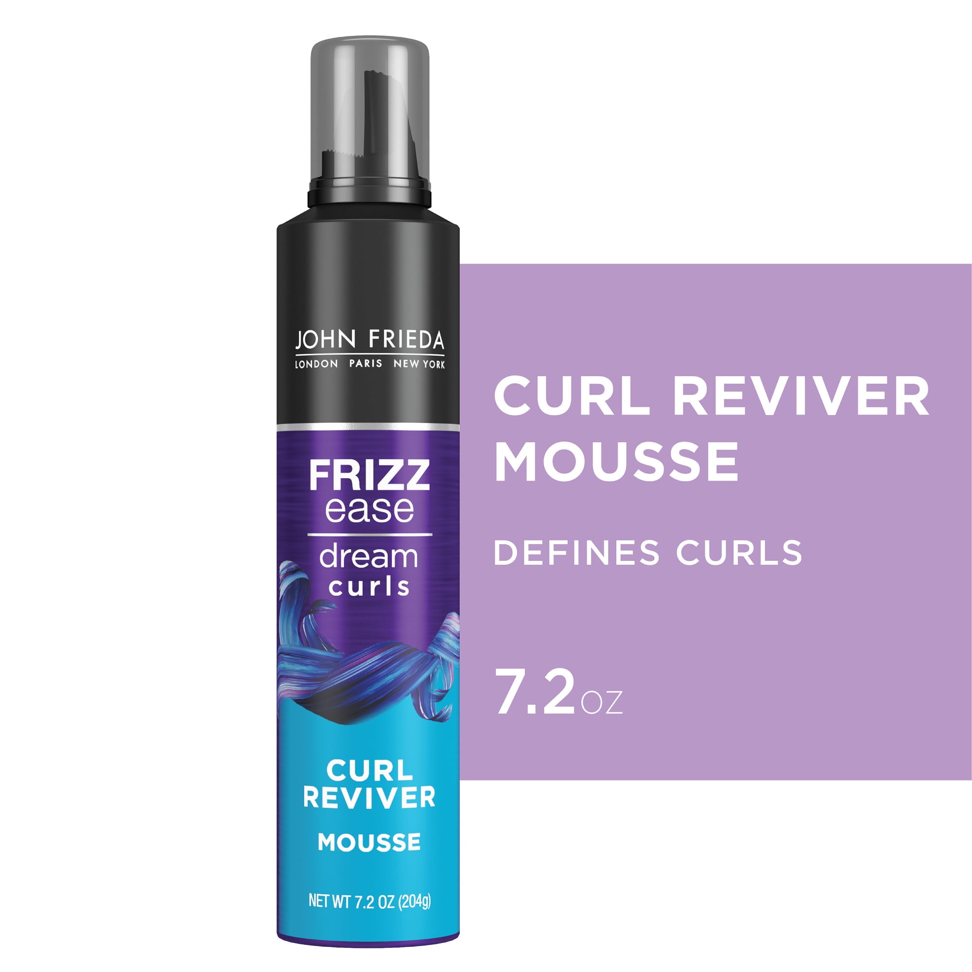 John Frieda Anti Frizz, Frizz Ease Curl Reviver Alcohol-Free Curl Enhancing Mousse, 7.2 fl oz